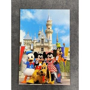 Sleeping Beauty Castle Mickey and Friends Postcard Unused Vintage